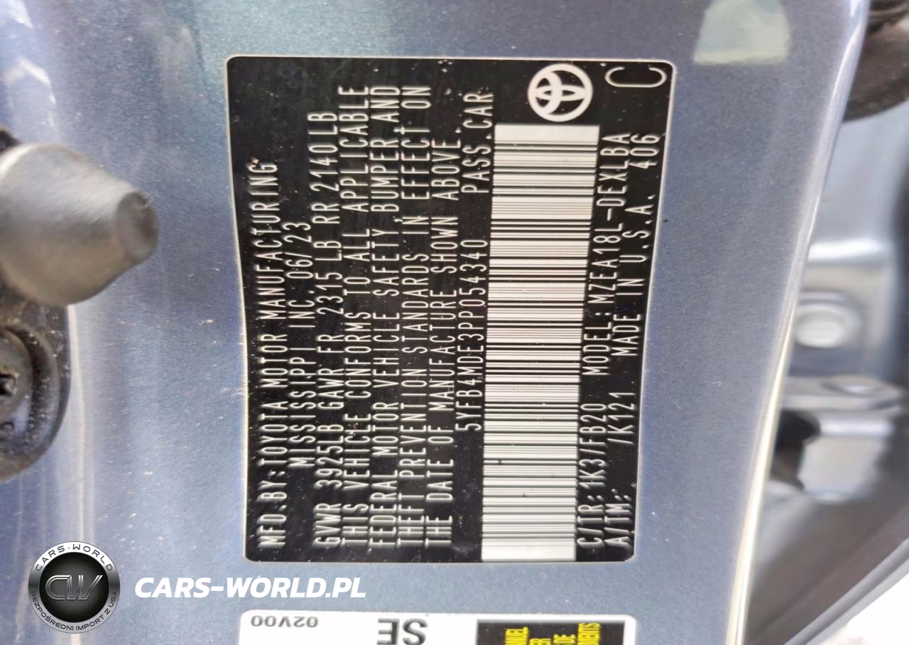 2023 Toyota Corolla Le VIN:5YFB4MDE3PP054340 - 12