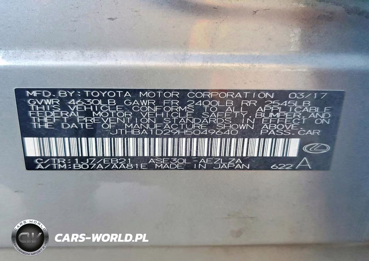 2017 Lexus Is 200T VIN:JTHBA1D29H5049640 - 13