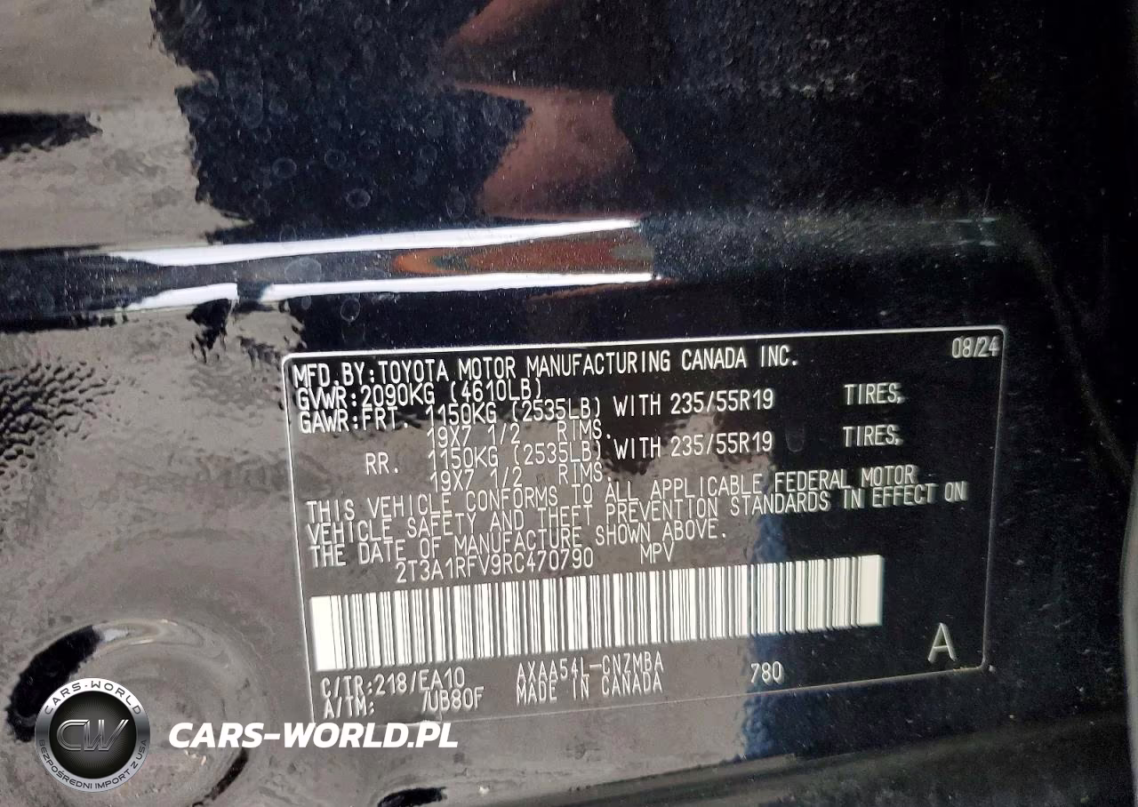 2024 Toyota Rav4 Xle Premium VIN:2T3A1RFV9RC470790 - 12