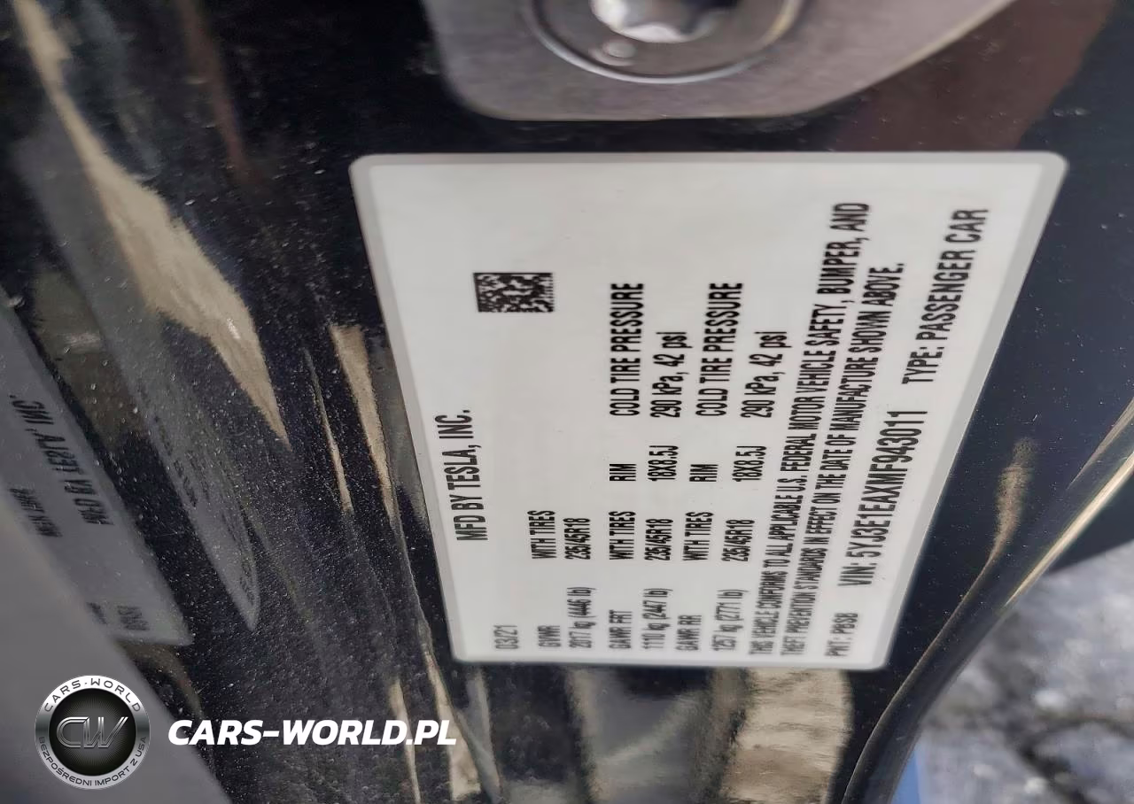 2021 Tesla Model 3 VIN:5YJ3E1EAXMF943011 - 12