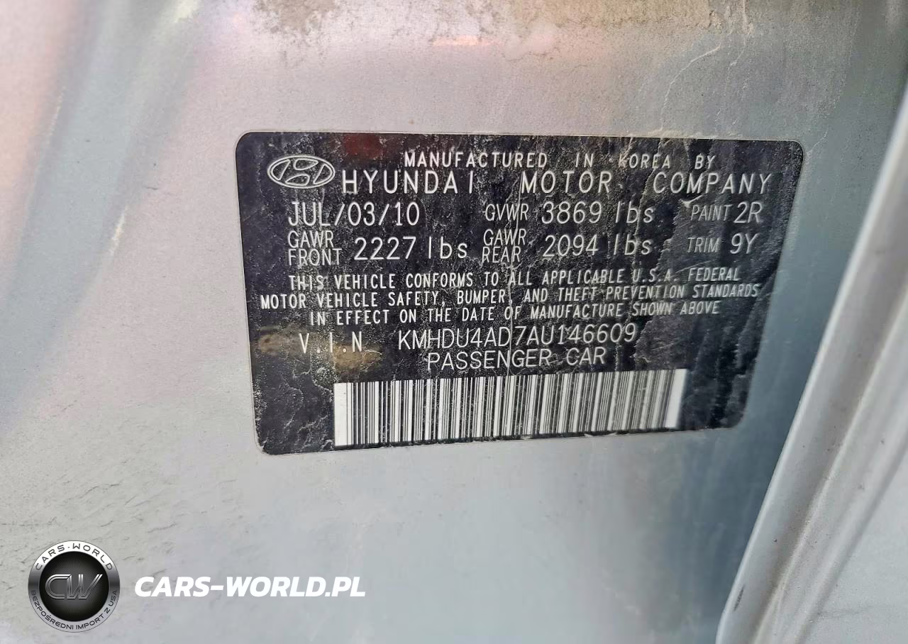 2010 Hyundai Elantra Gls VIN:KMHDU4AD7AU146609 - 13