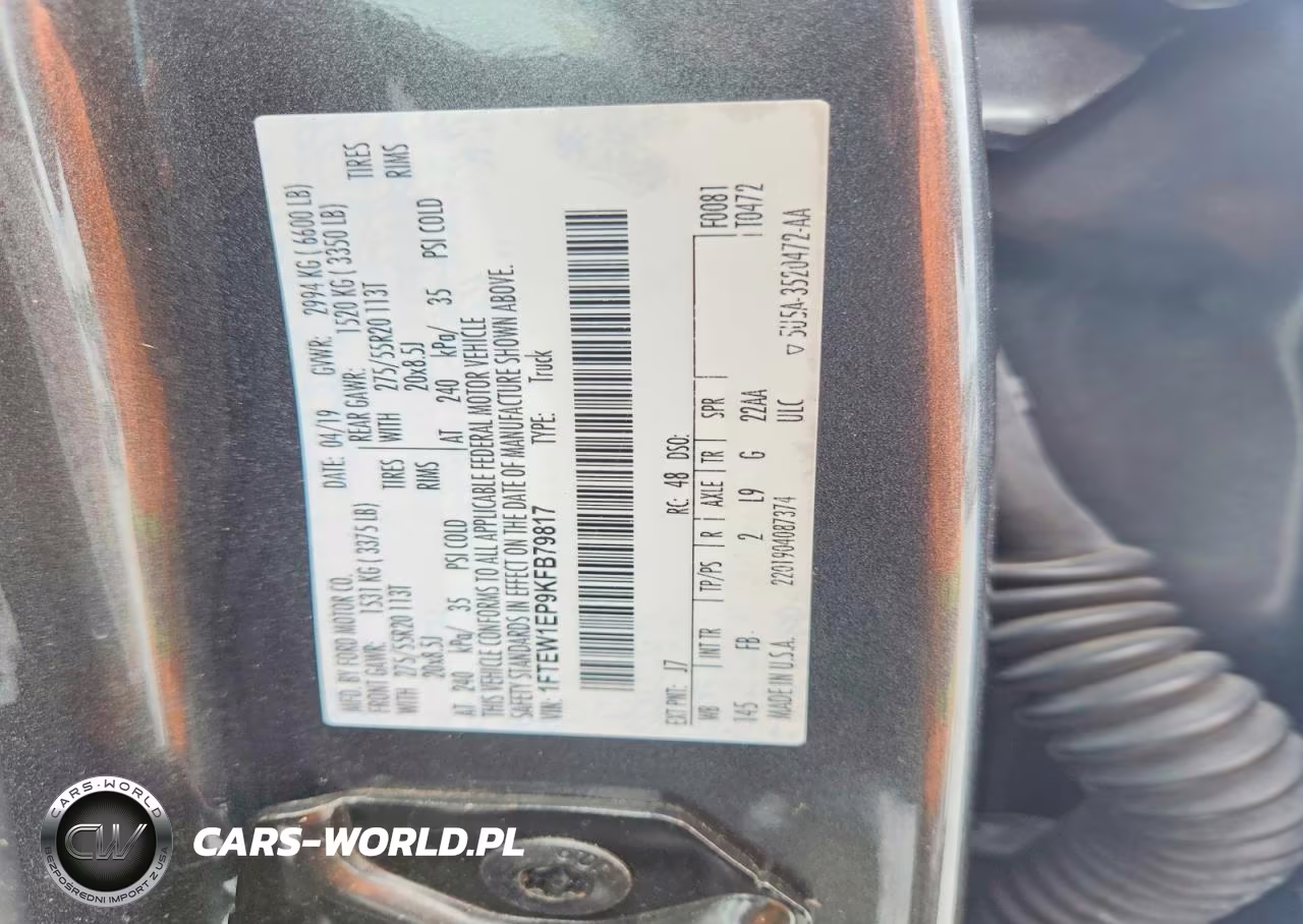 2019 Ford F150 Supercrew VIN:1FTEW1EP9KFB79817 - 13