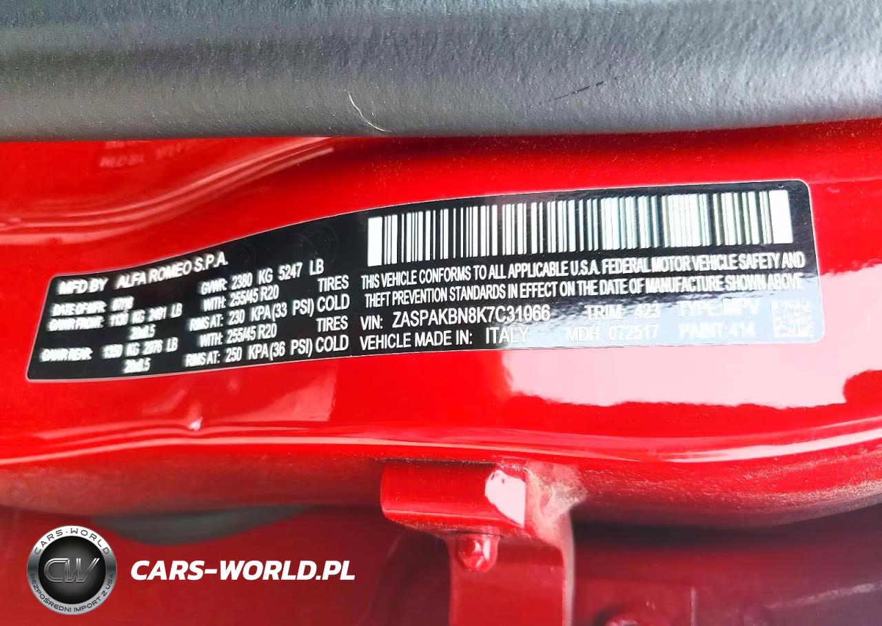2019 Alfa Romeo Stelvio Ti VIN:ZASPAKBN8K7C31066 - 13