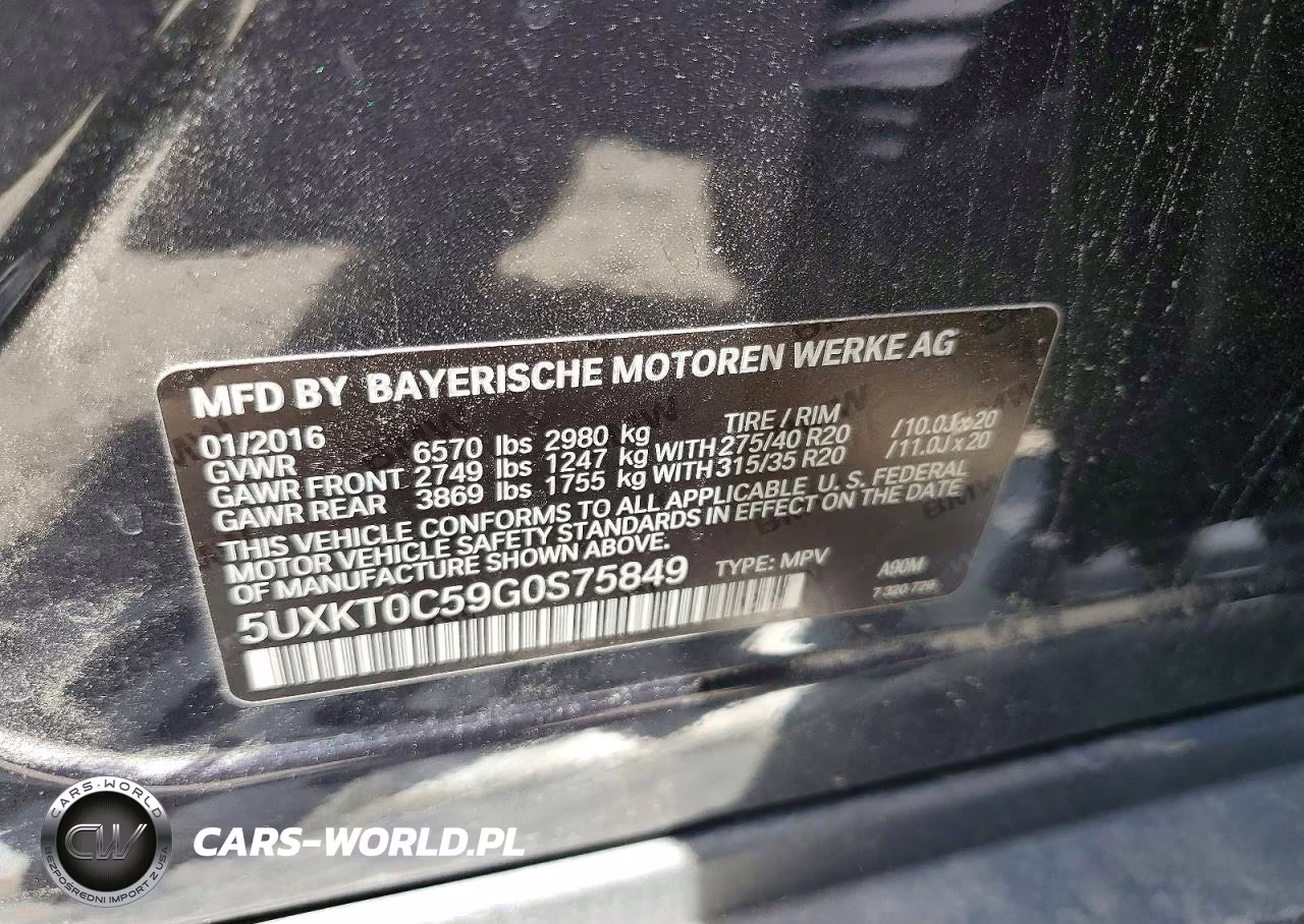 2016 BMW X5 Xdr40E VIN:5UXKT0C59G0S75849 - 13