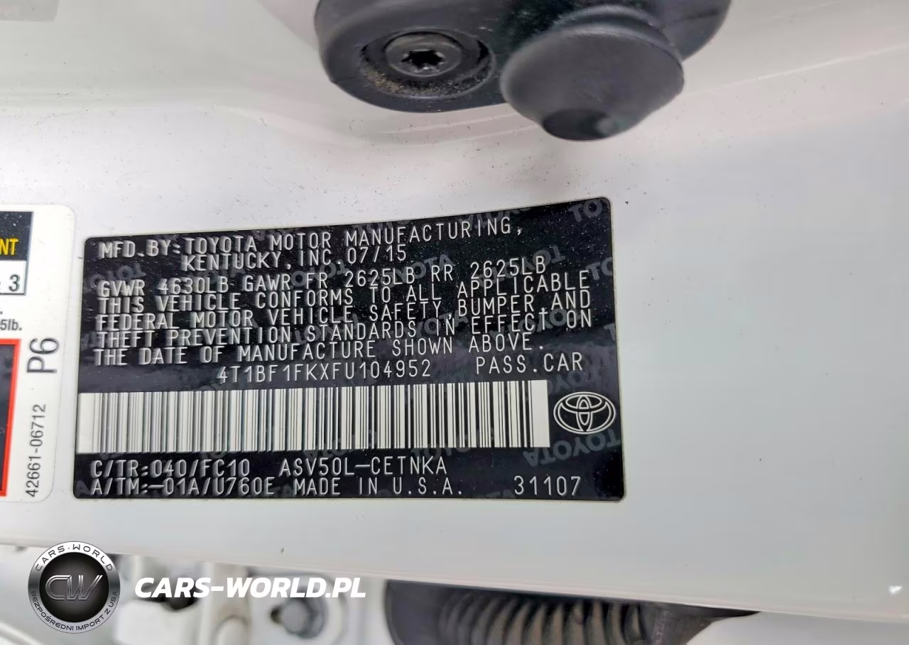 2015 Toyota Camry Le VIN:4T1BF1FKXFU104952 - 12