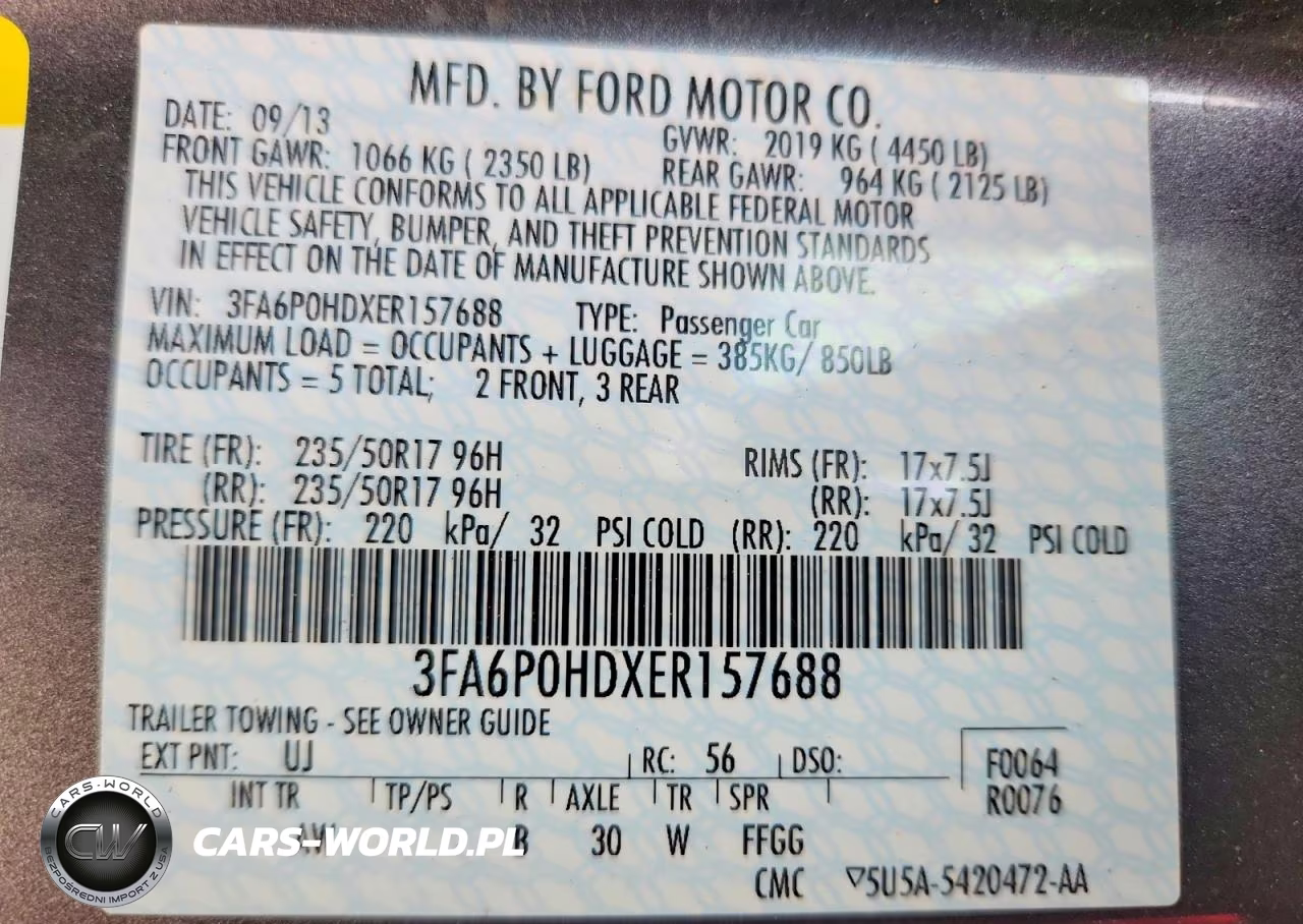 2014 Ford Fusion Se VIN:3FA6P0HDXER157688 - 12