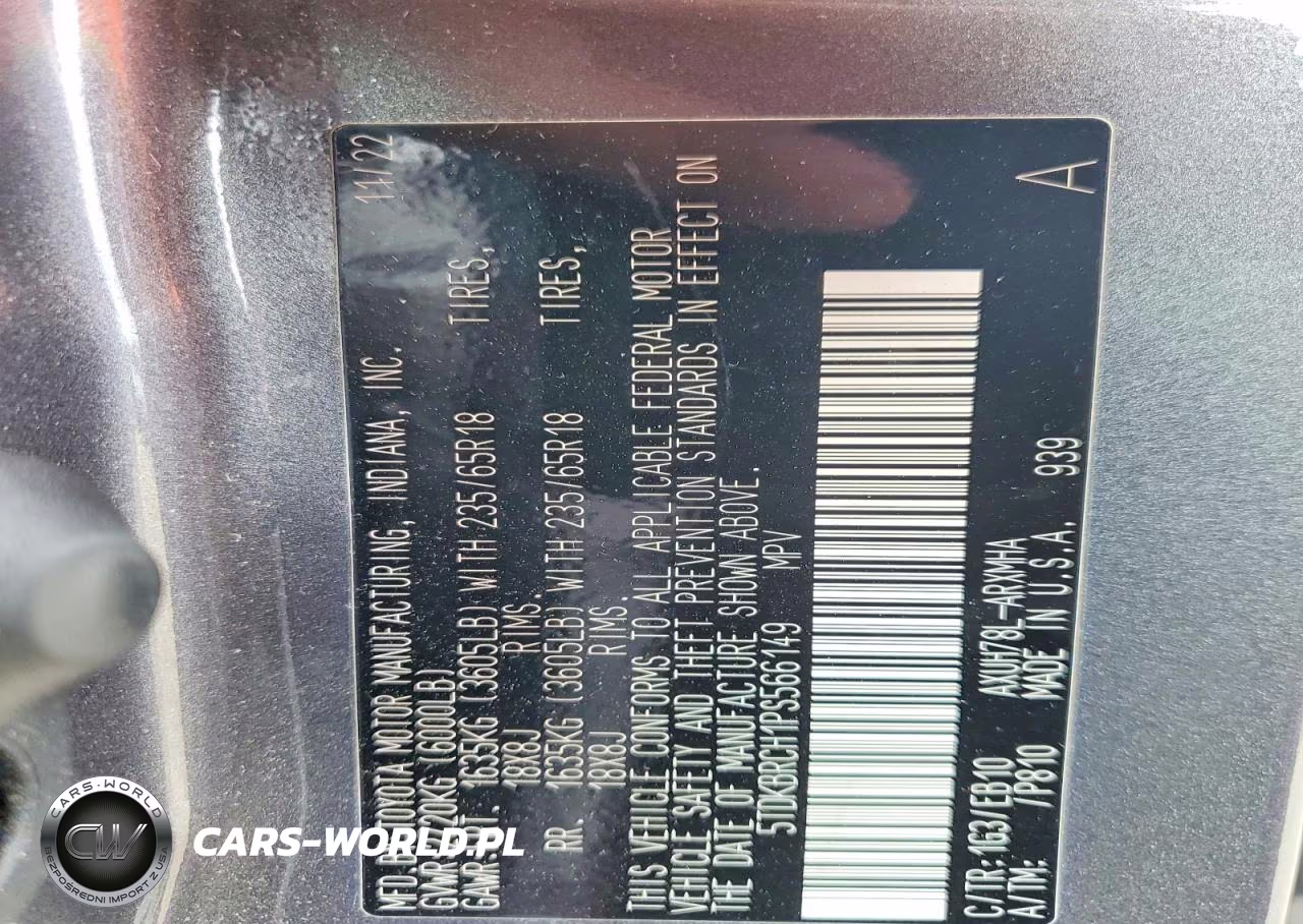 2023 Toyota Highlander Hybrid Xle VIN:5TDKBRCH1PS566149 - 13