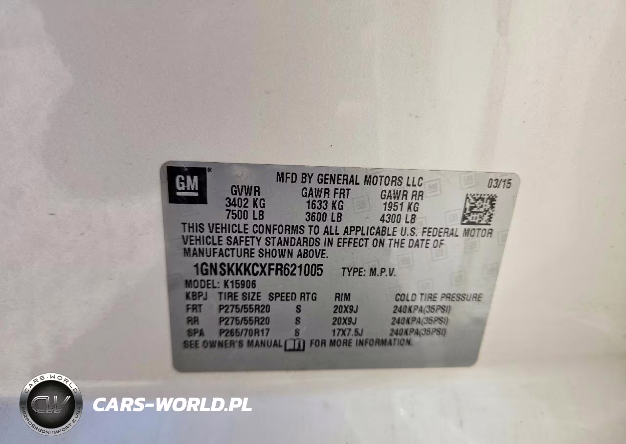 2015 Chevrolet Suburban K1500 Ltz VIN:1GNSKKKCXFR621005 - 13