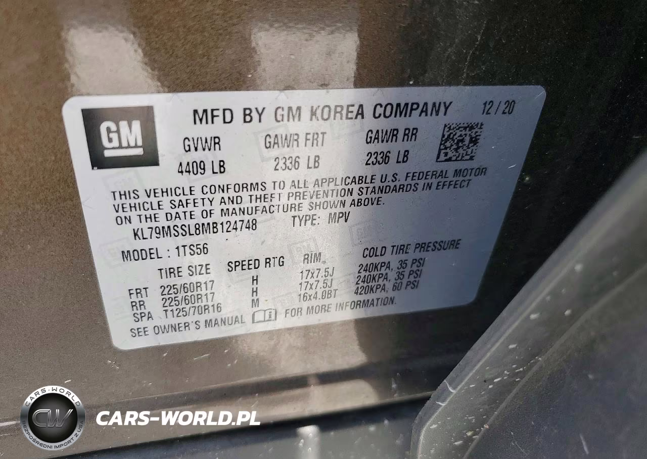 2021 Chevrolet Trailblazer Activ VIN:KL79MSSL8MB124748 - 13