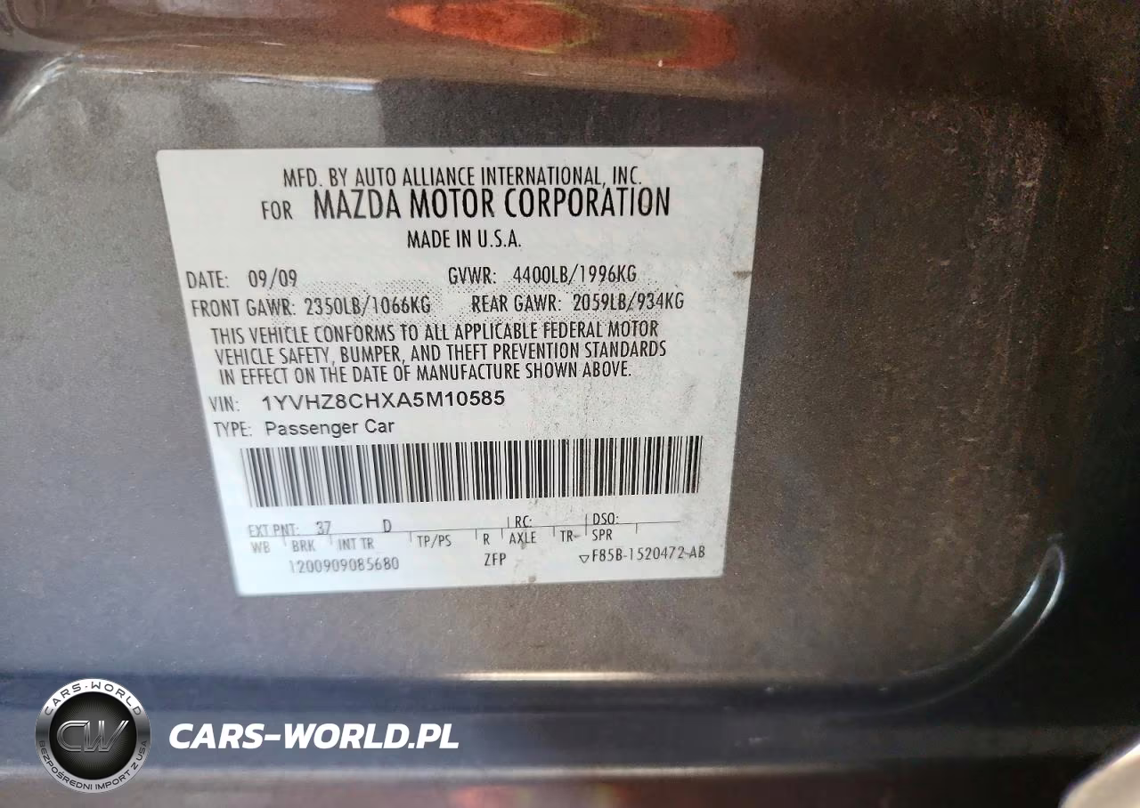2010 Mazda 6 I VIN:1YVHZ8CHXA5M10585 - 12