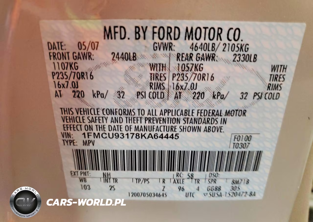 2008 Ford Escape Xlt VIN:1FMCU93178KA64445 - 14