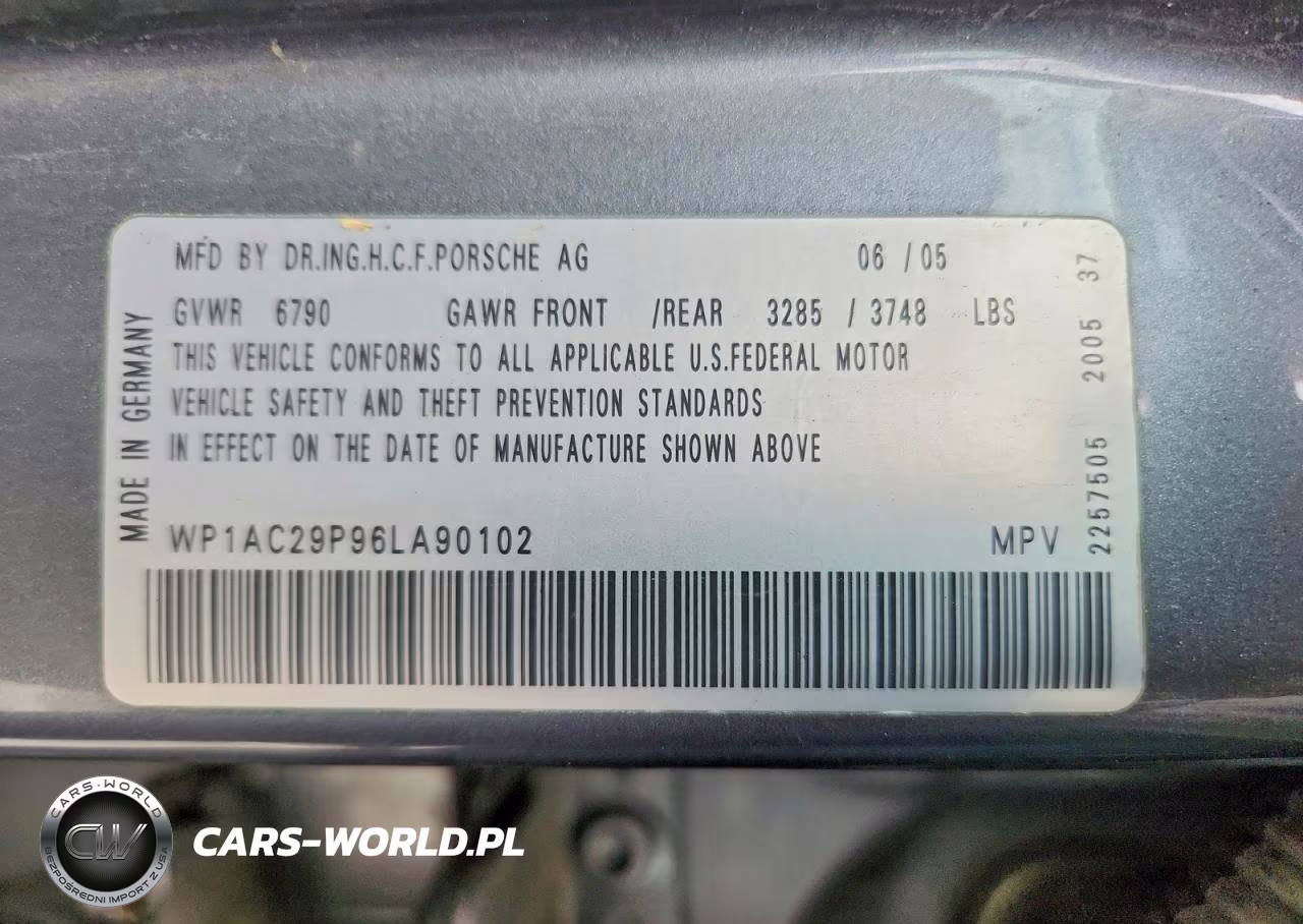 2006 Porsche Cayenne Turbo VIN:WP1AC29P96LA90102 - 14
