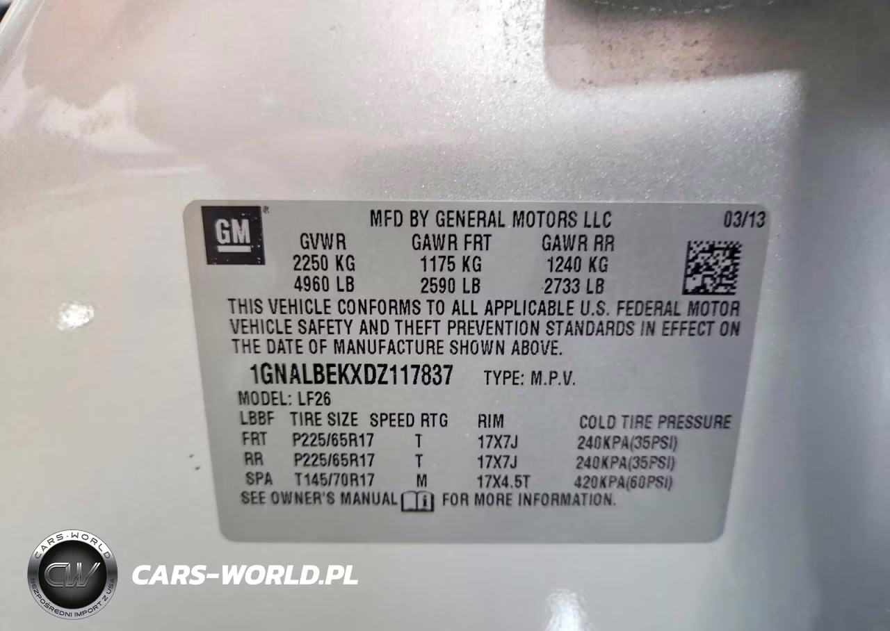 2013 Chevrolet Equinox Ls VIN:1GNALBEKXDZ117837 - 12