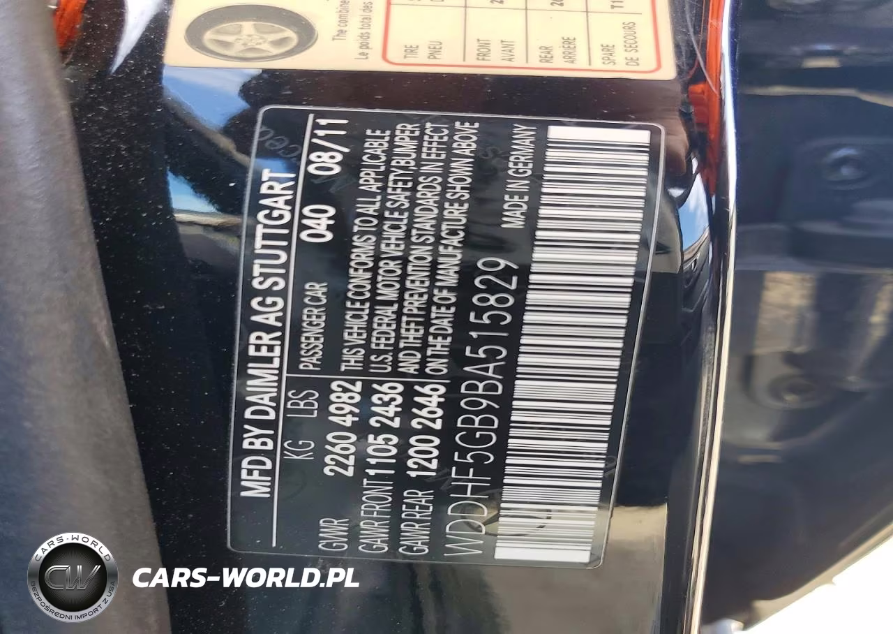 2011 Mercedes-Benz E 350 VIN:WDDHF5GB9BA515829 - 12