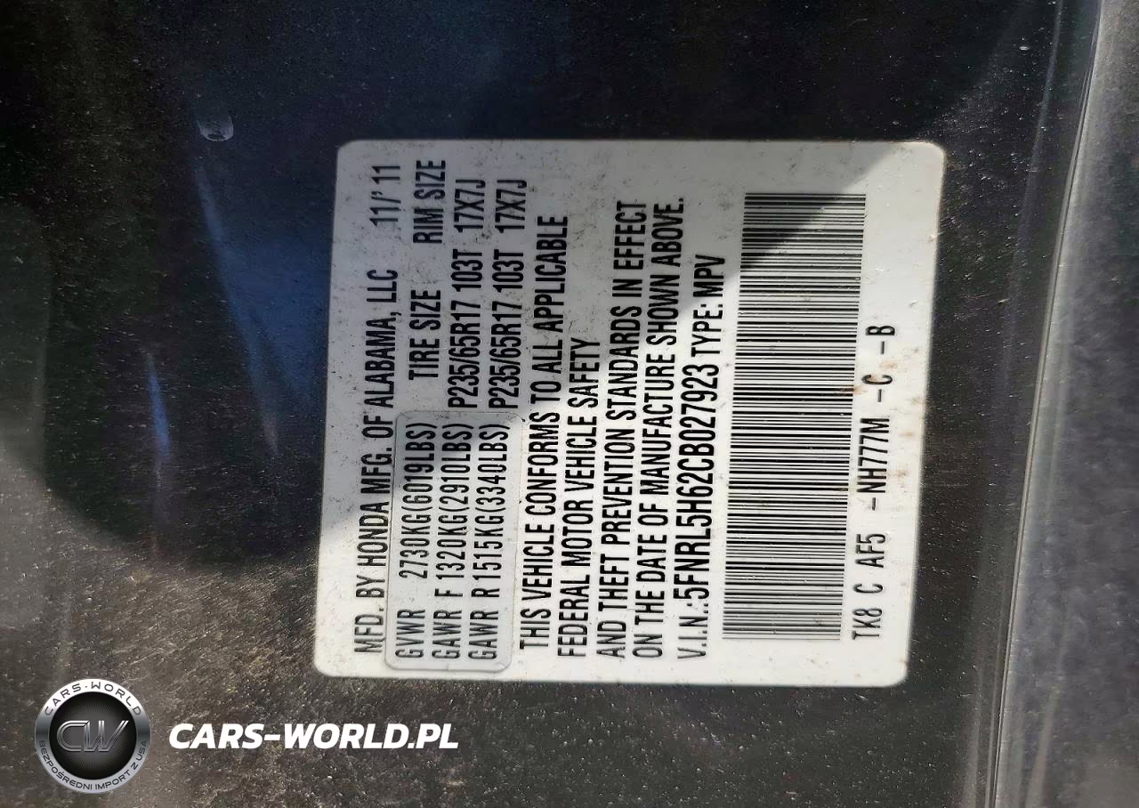 2012 Honda Odyssey Exl VIN:5FNRL5H62CB027923 - 13