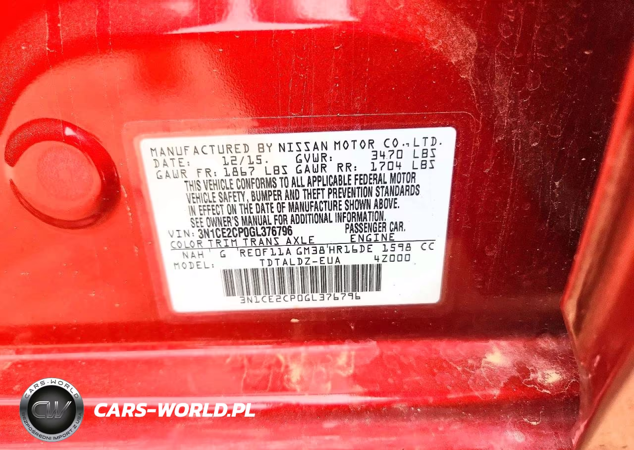 2016 Nissan Versa Note Sv VIN:3N1CE2CP0GL376796 - 13