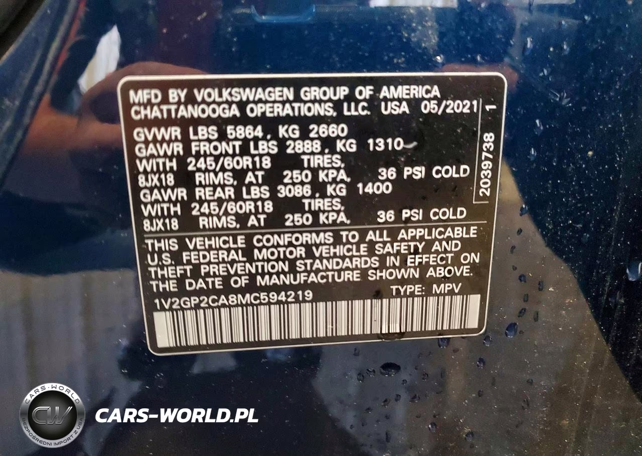 2021 Volkswagen Atlas S VIN:1V2GP2CA8MC594219 - 14