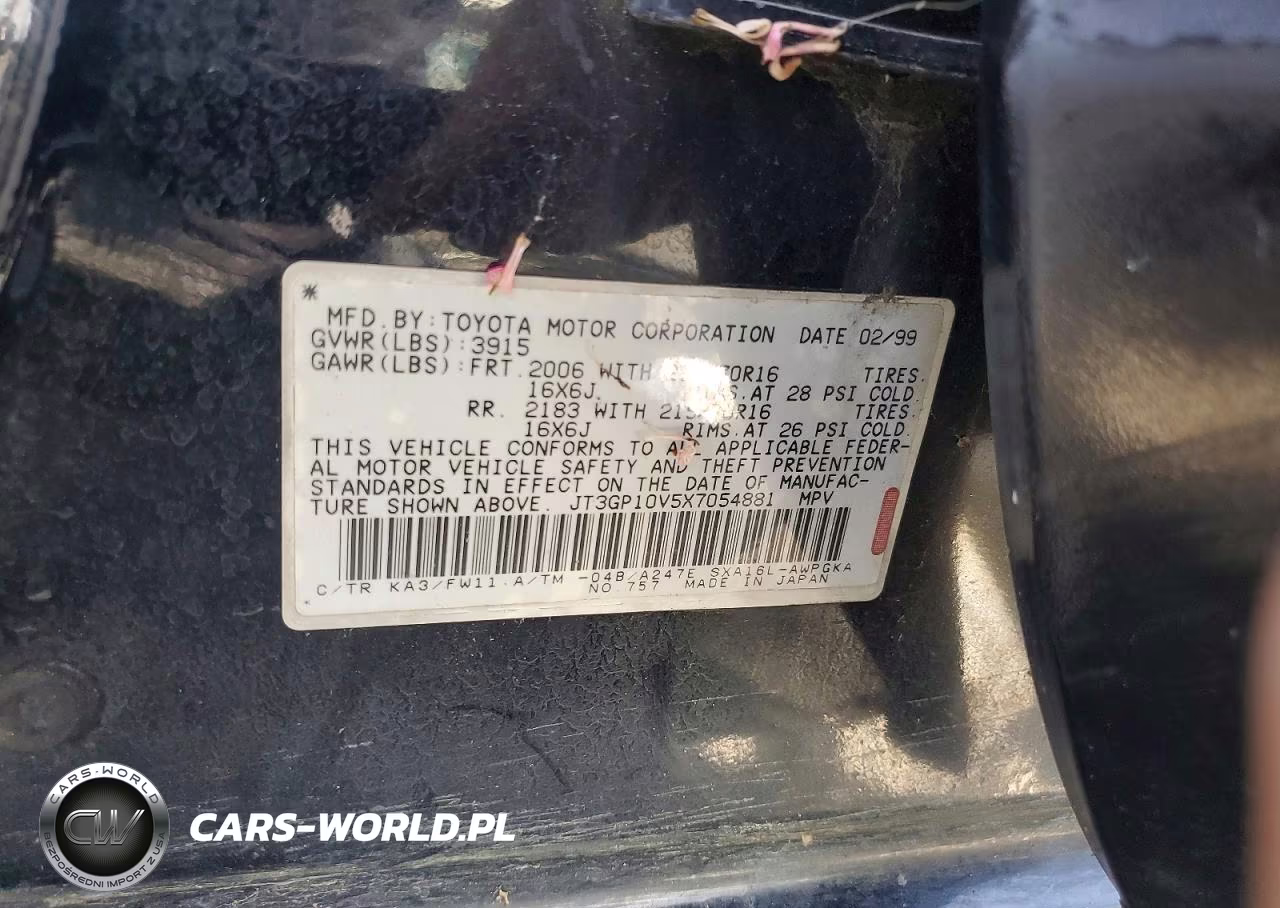 1999 Toyota Rav4 Base VIN:JT3GP10V5X7054881 - 12
