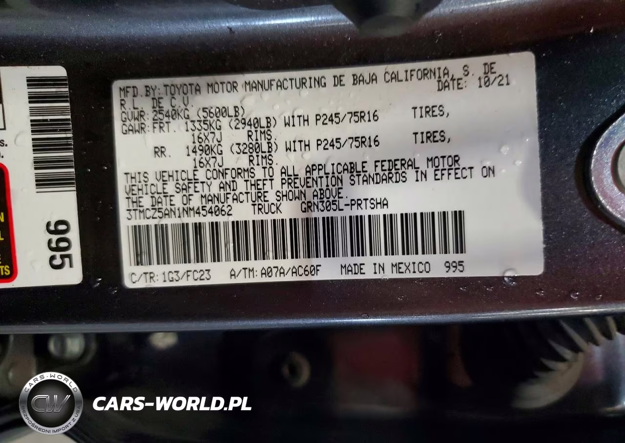 2022 Toyota Tacoma Sr5 V6 VIN:3TMCZ5AN1NM454062 - 13