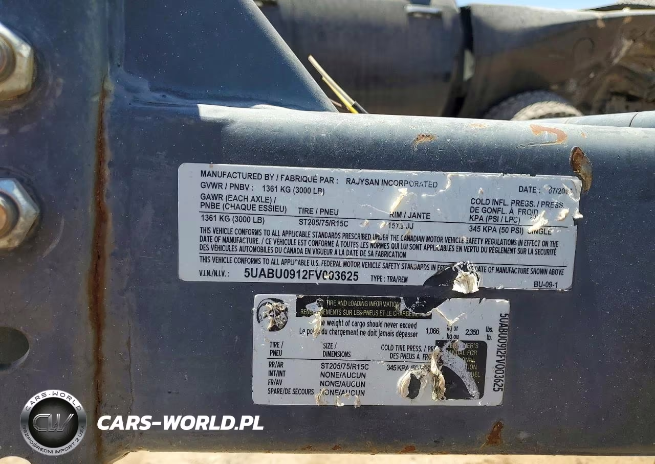 2015 Mmd Sdg25S Kva Mobile Generator VIN:5UABU0912FV003625 - 10