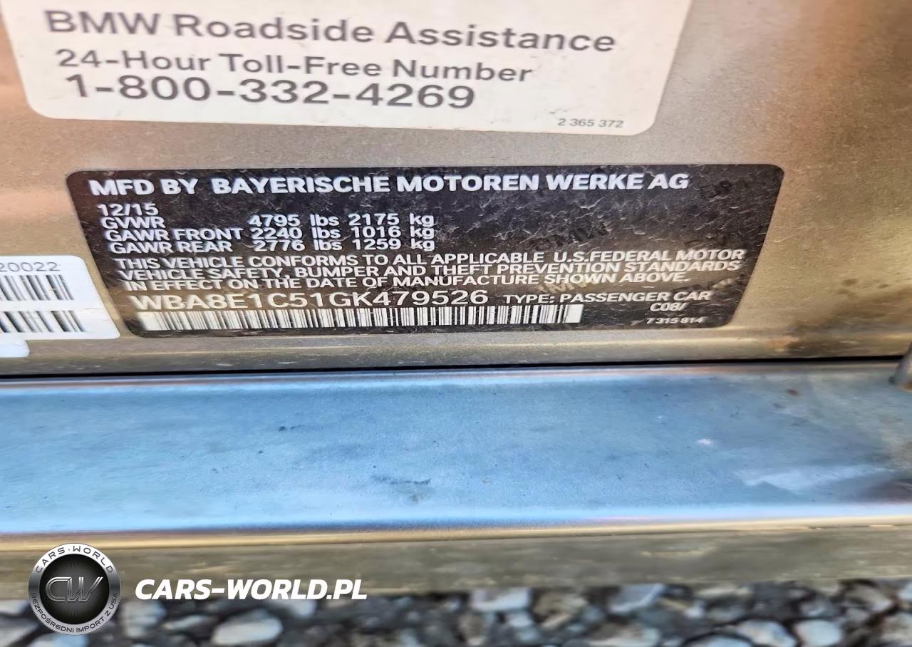 2016 BMW 330E VIN:WBA8E1C51GK479526 - 12