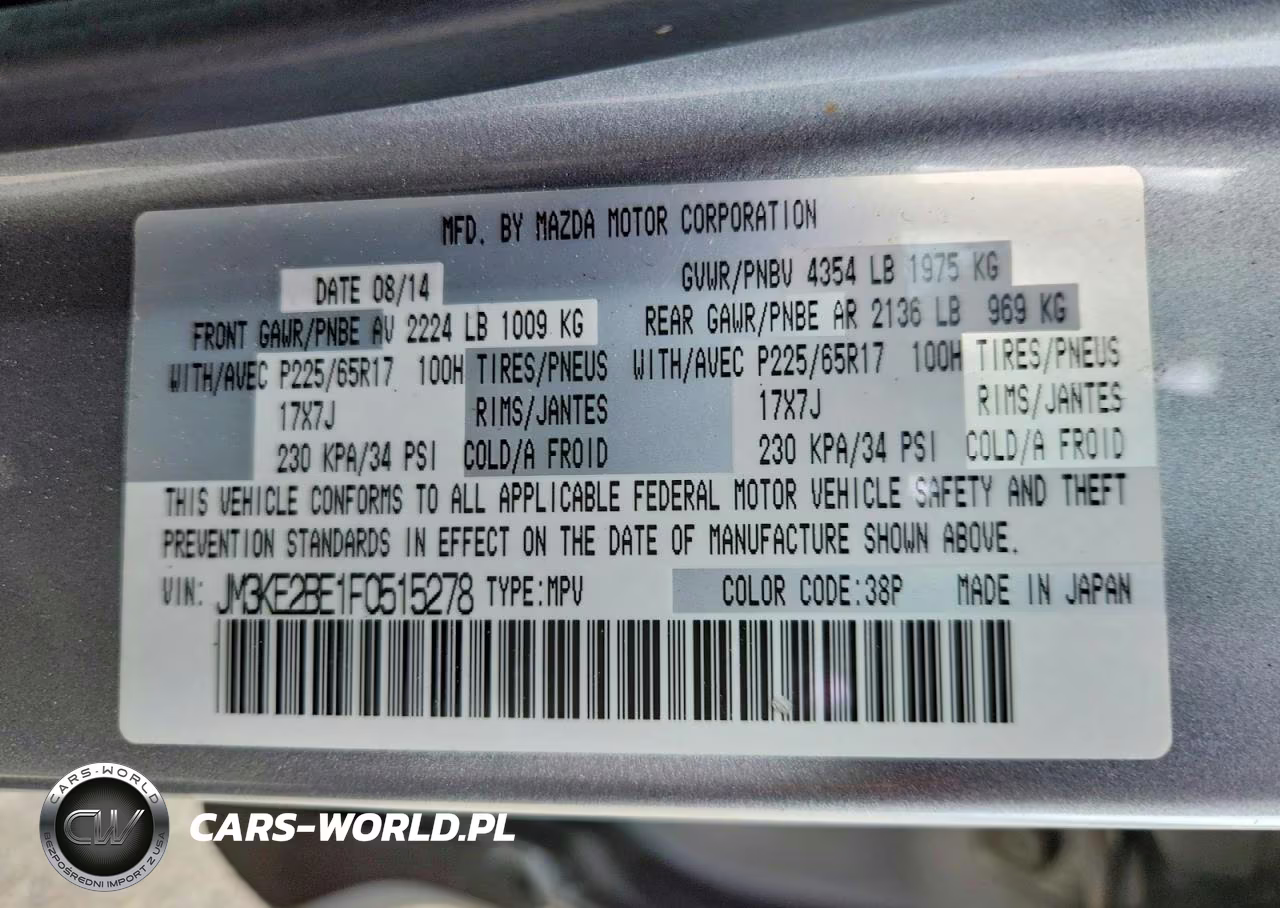 2015 Mazda Cx-5 Sport VIN:JM3KE2BE1F0515278 - 13