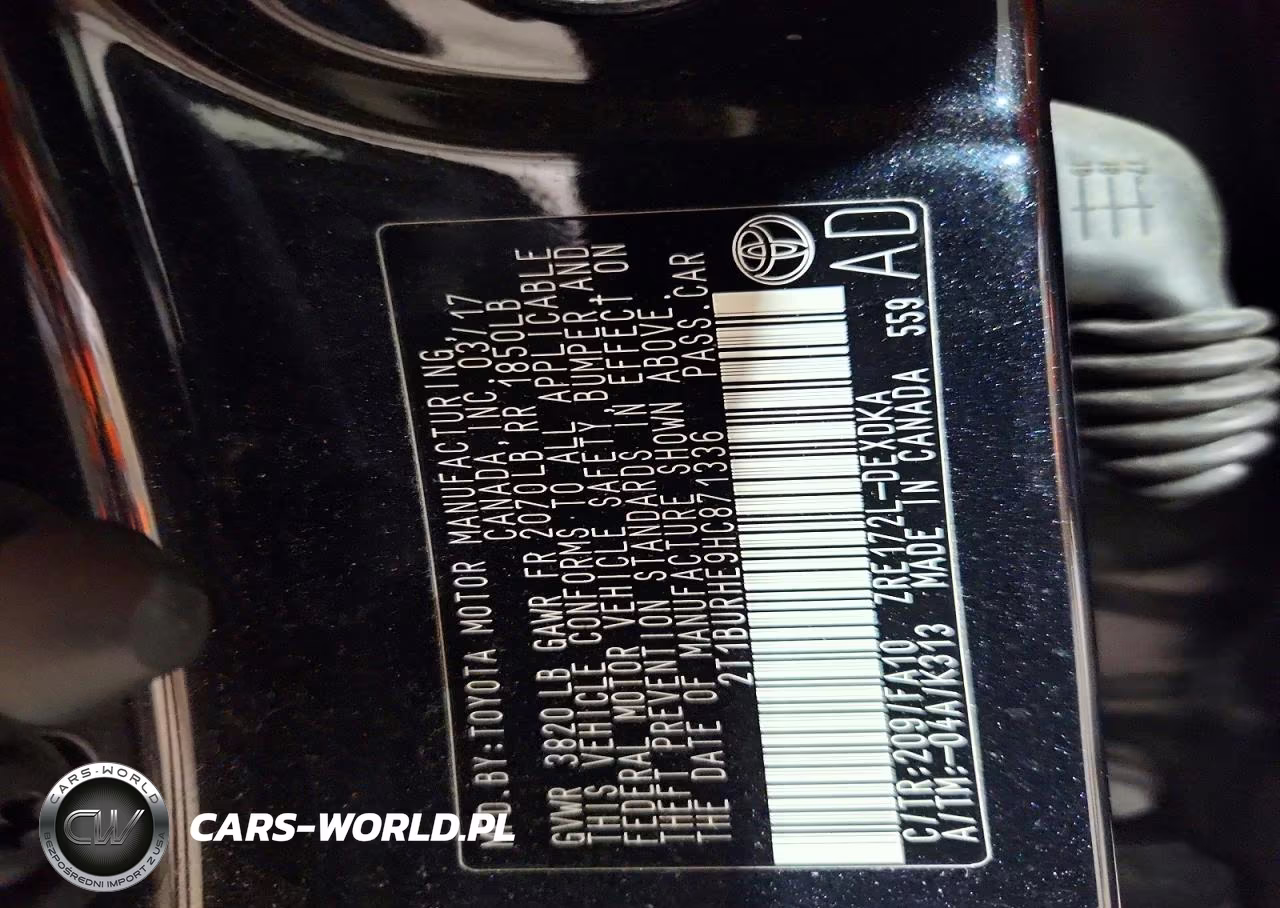 2017 Toyota Corolla L VIN:2T1BURHE9HC871336 - 12