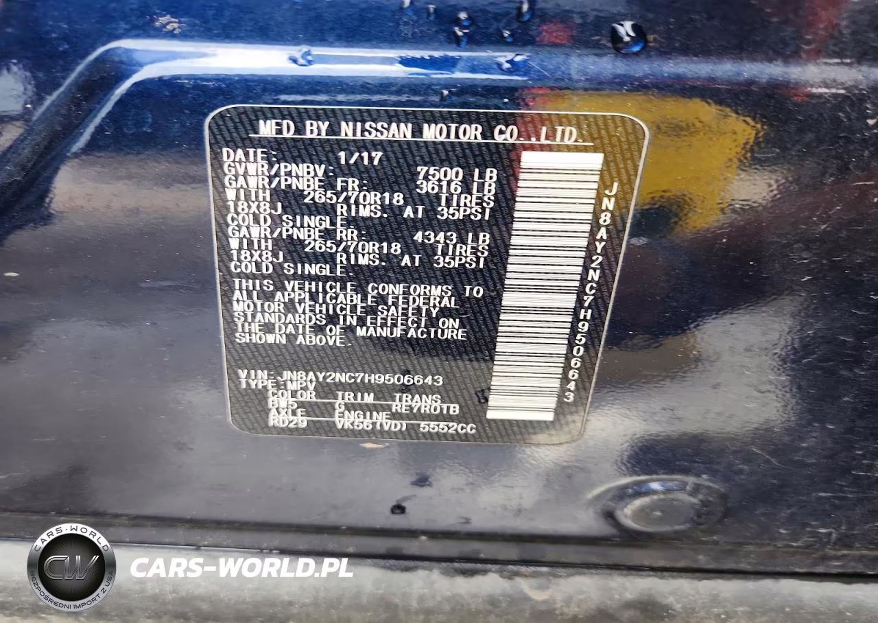 2017 Nissan Armada Sv VIN:JN8AY2NC7H9506643 - 13