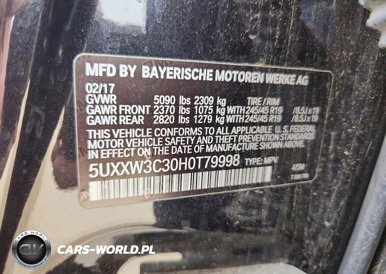 2017 BMW X4 xDrive28I VIN:5UXXW3C30H0T79998 - 12