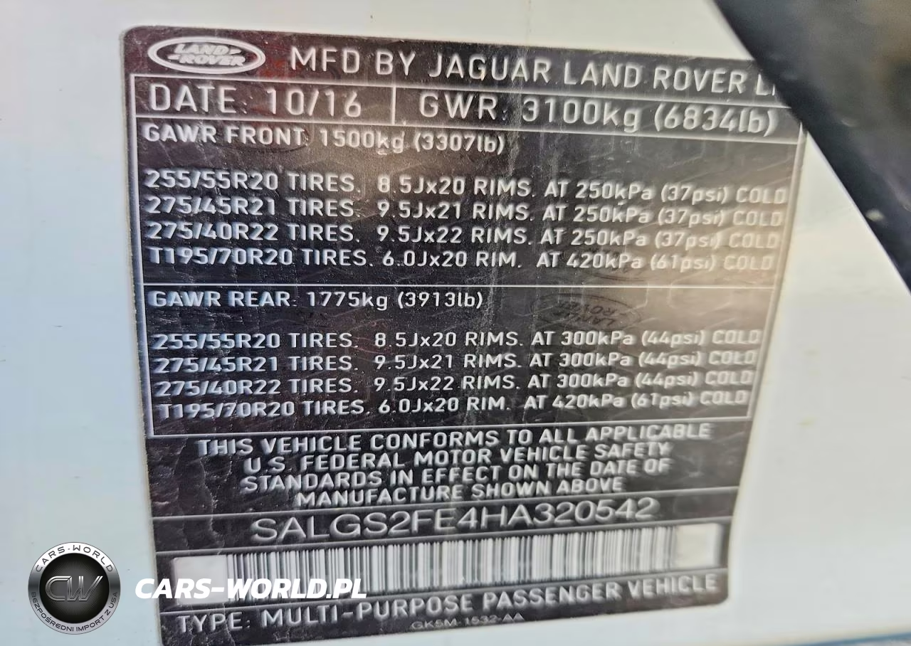 2017 Land Rover Range Rover Supercharged VIN:SALGS2FE4HA320542 - 13