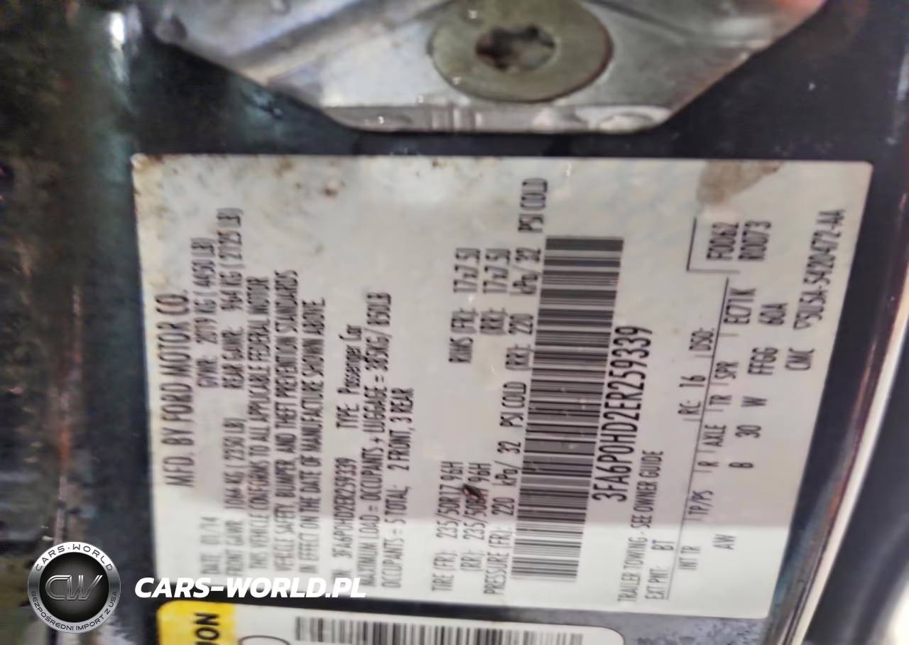 2014 Ford Fusion Se VIN:3FA6P0HD2ER259339 - 12
