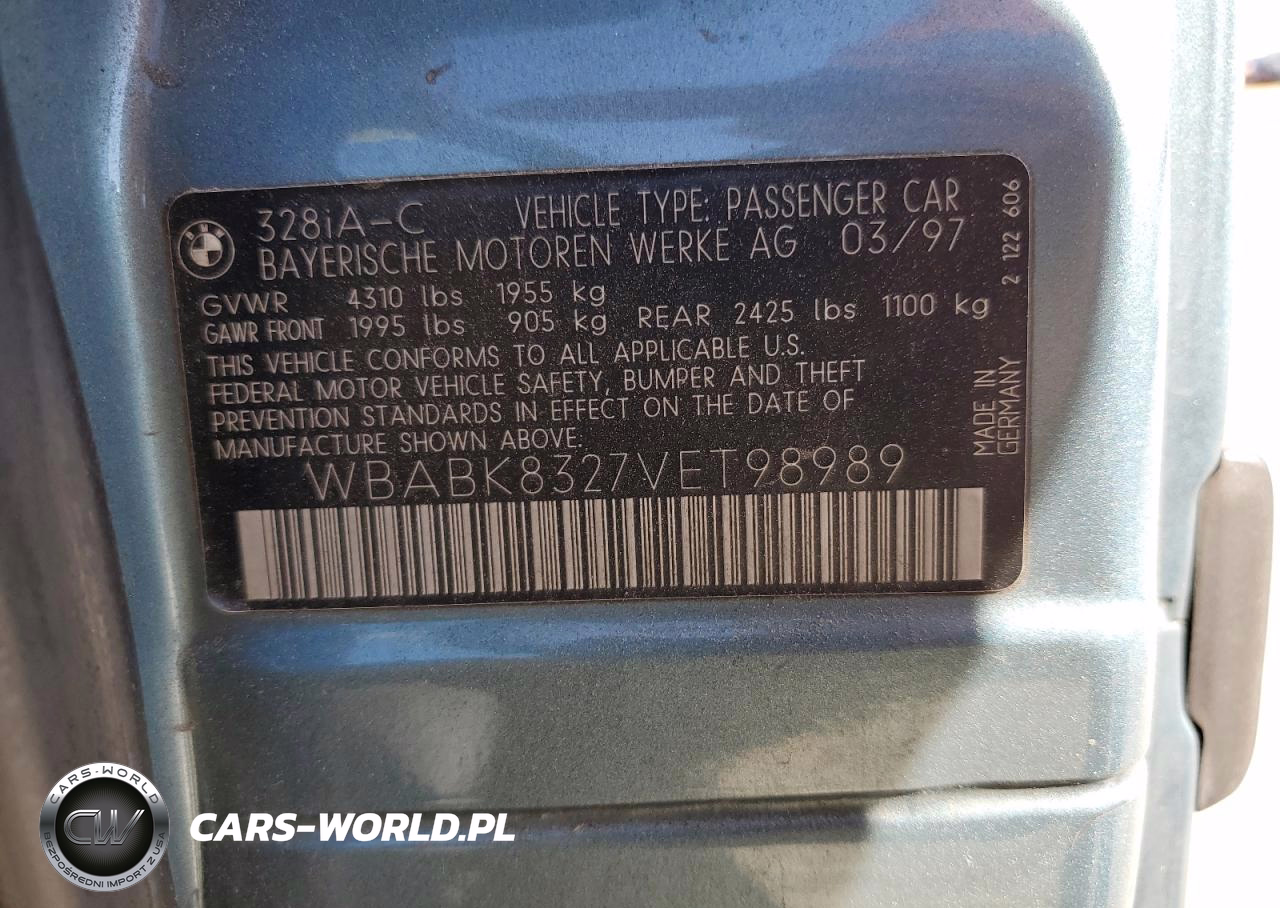 BMW 328 IC AUT VIN:WBABK8327VET98989 - 12