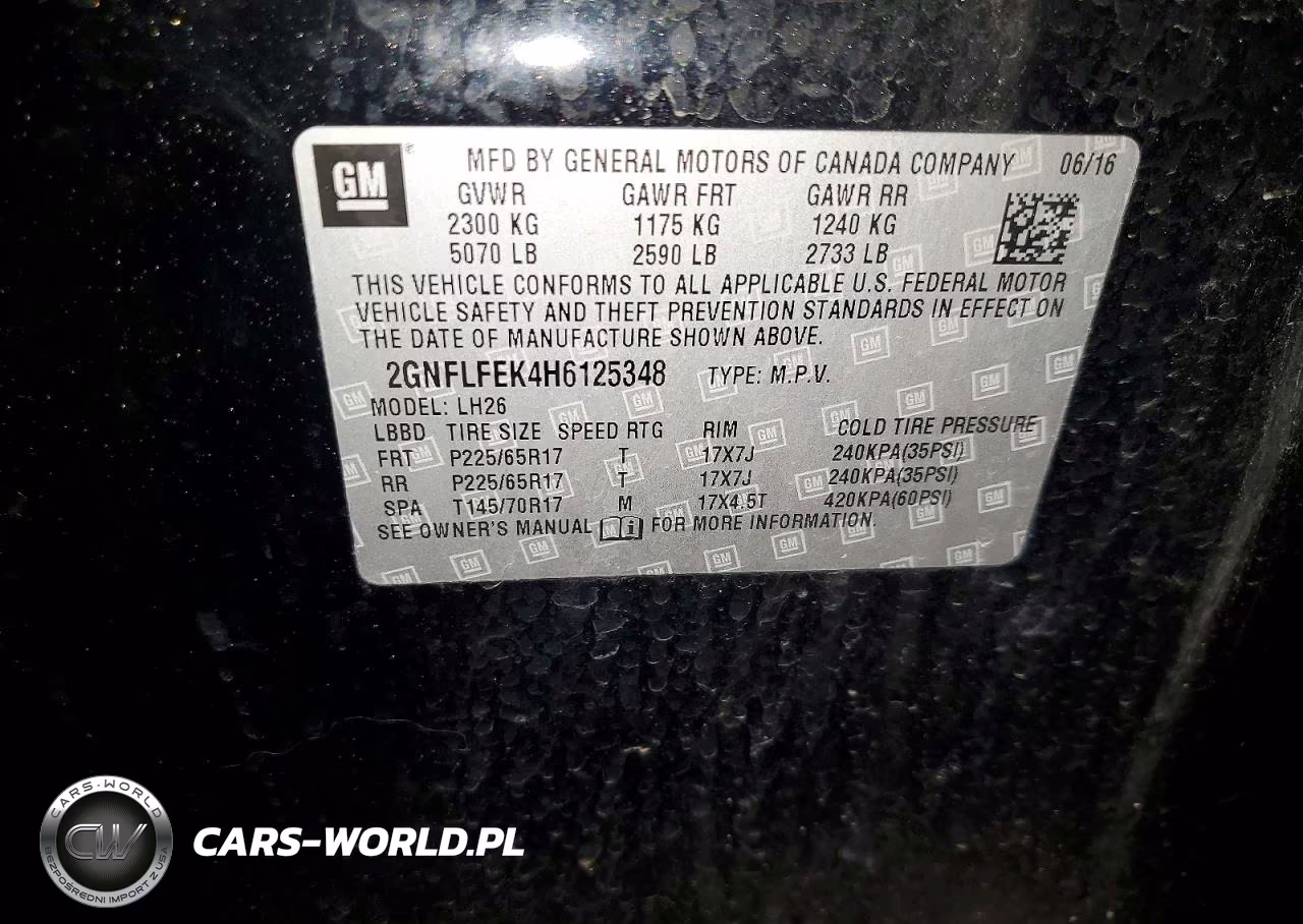 2017 Chevrolet Equinox Lt VIN:2GNFLFEK4H6125348 - 14