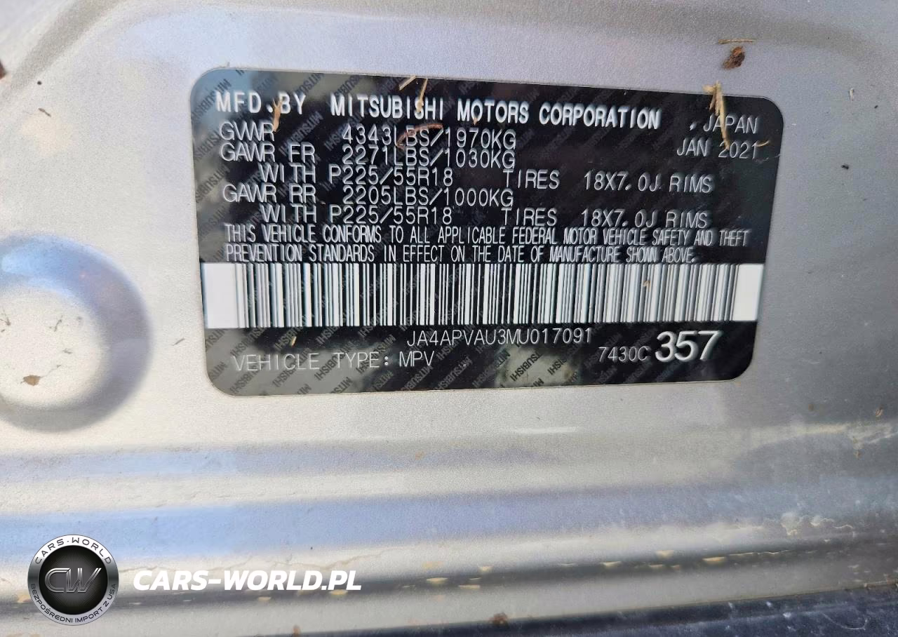 2021 Mitsubishi Outlander Sport Se VIN:JA4APVAU3MU017091 - 13