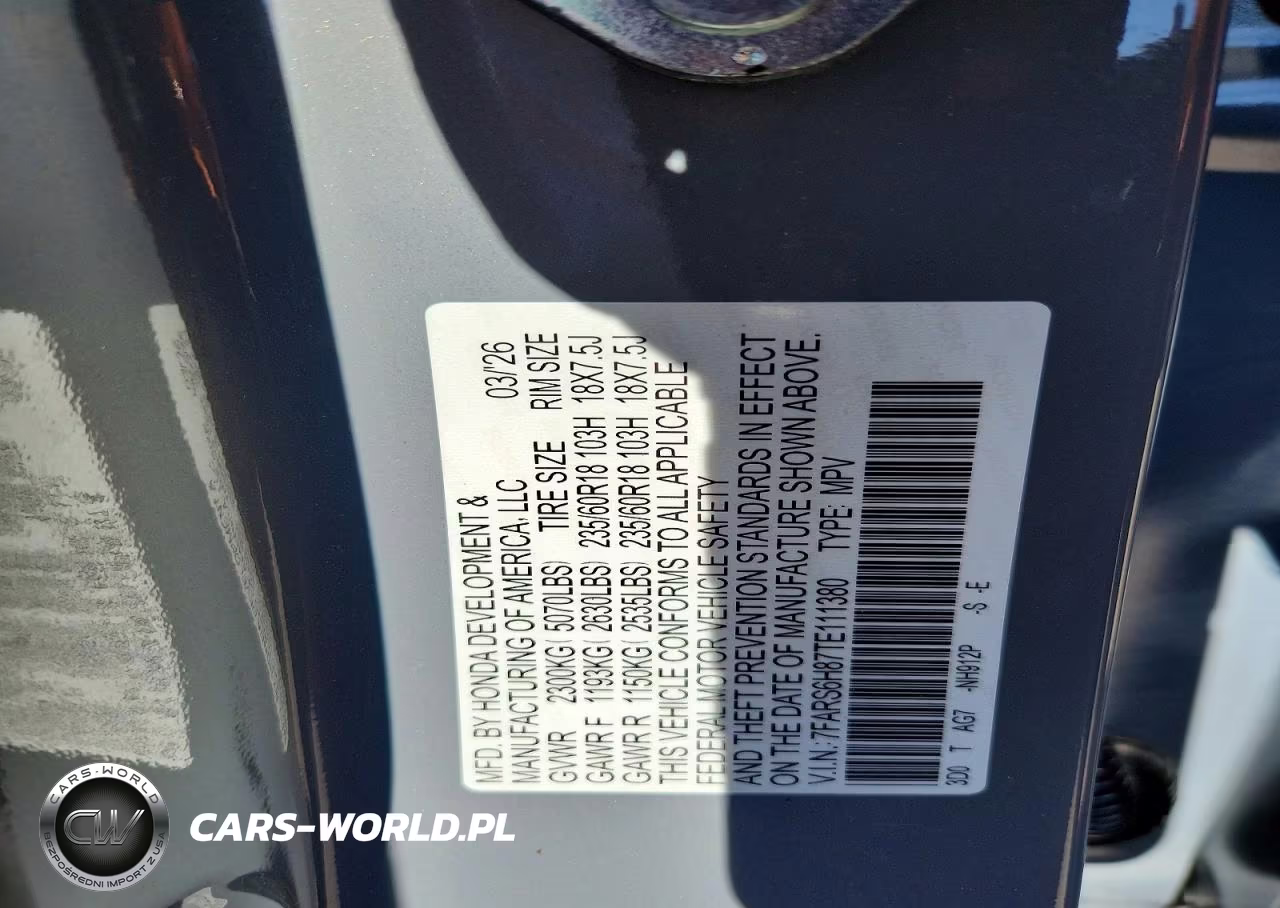 2026 Honda Cr-V Sport-L VIN:7FARS6H87TE111380 - 14