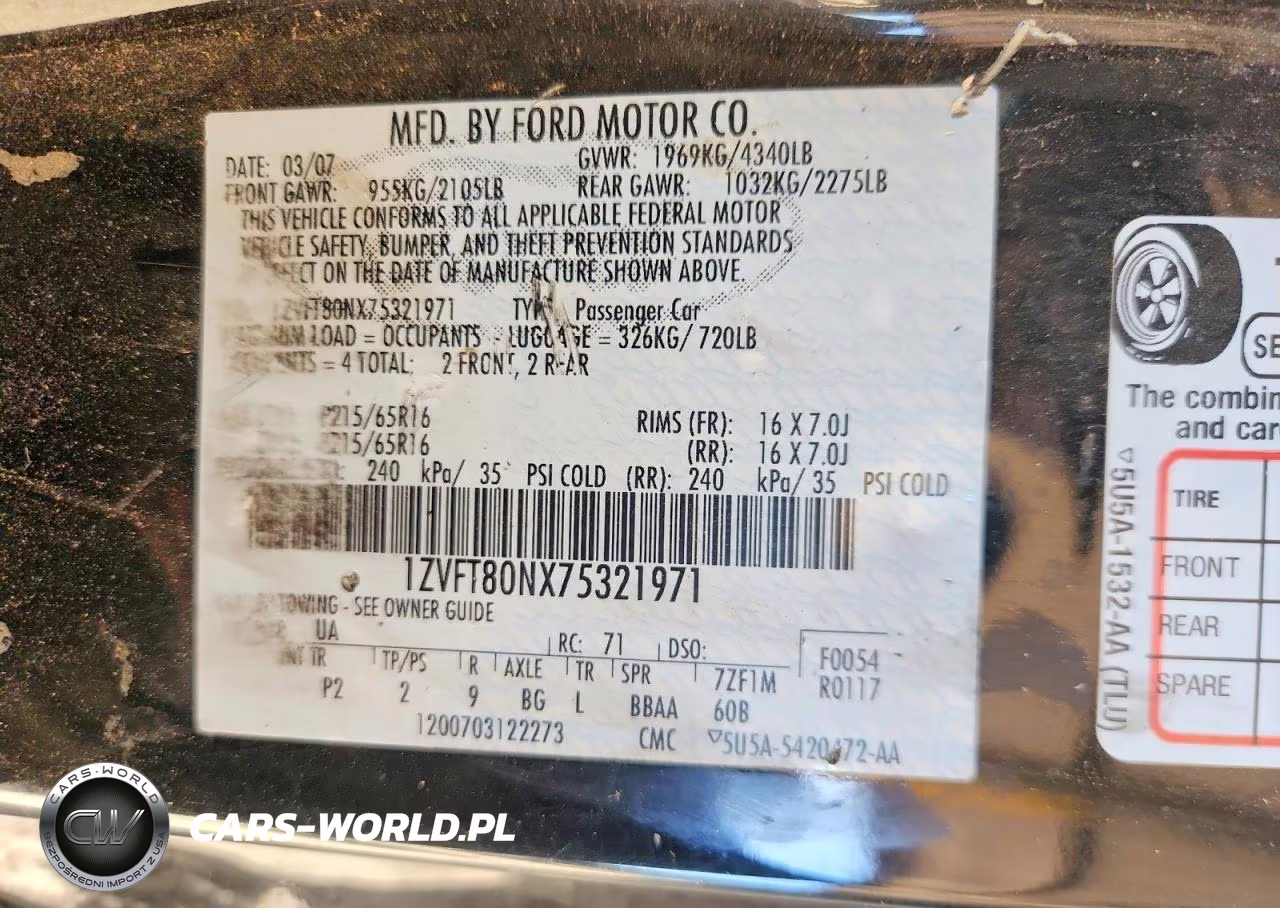 2007 Ford Mustang VIN:1ZVFT80NX75321971 - 12