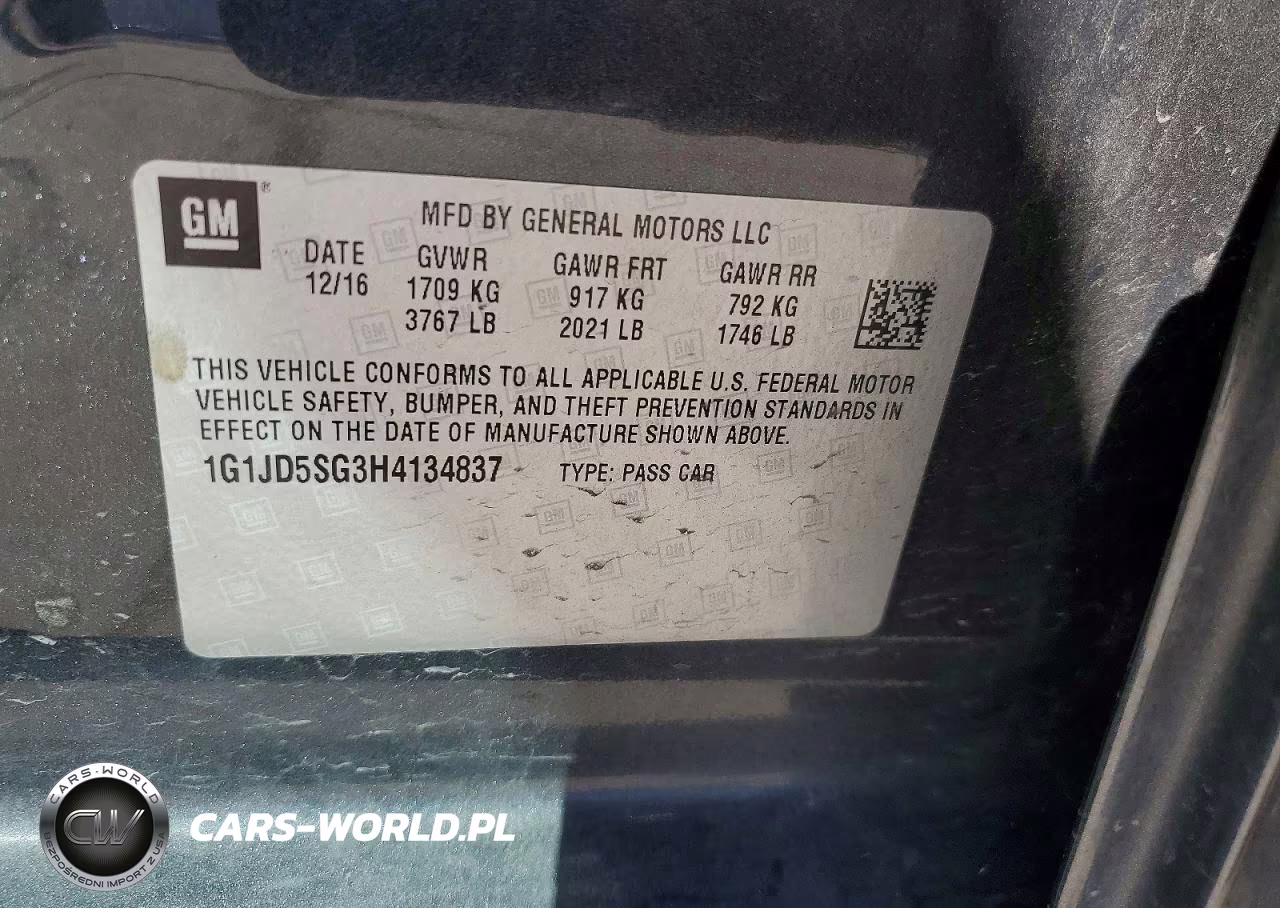 2017 Chevrolet Sonic Lt VIN:1G1JD5SG3H4134837 - 12