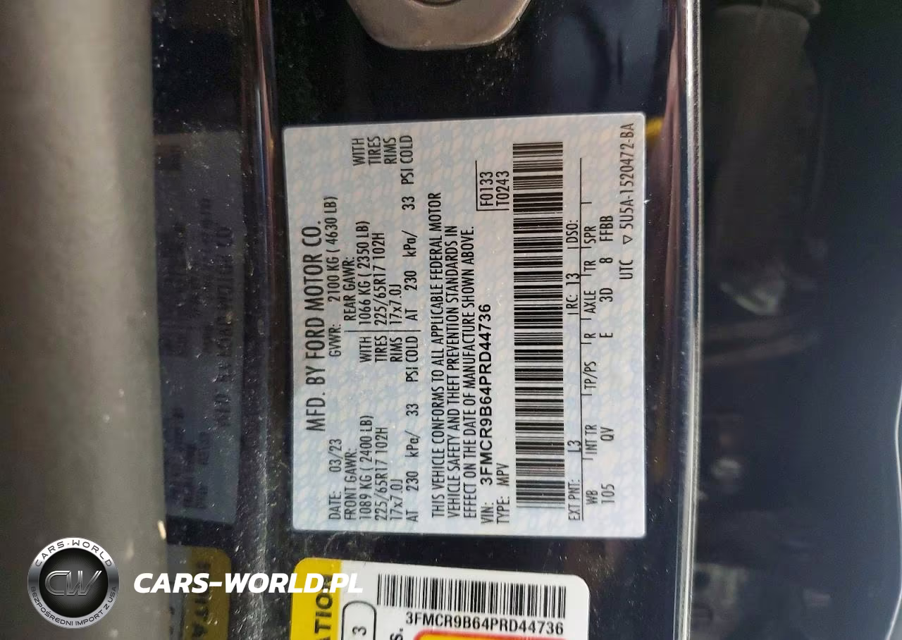 2023 Ford Bronco Sport Big Bend VIN:3FMCR9B64PRD44736 - 13