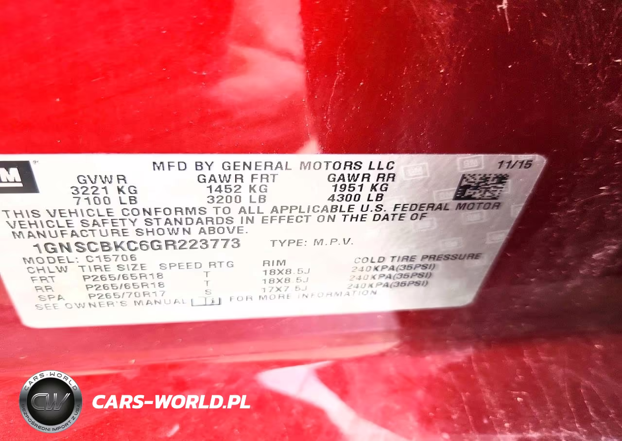 CHEVROLET TAHOE C150 VIN:1GNSCBKC6GR223773 - 12