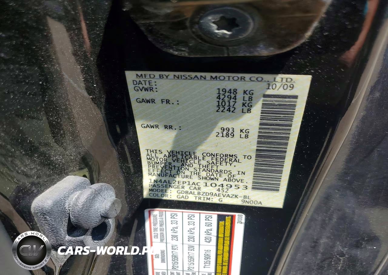 2010 Nissan Altima S VIN:1N4AL2EP1AC104953 - 12