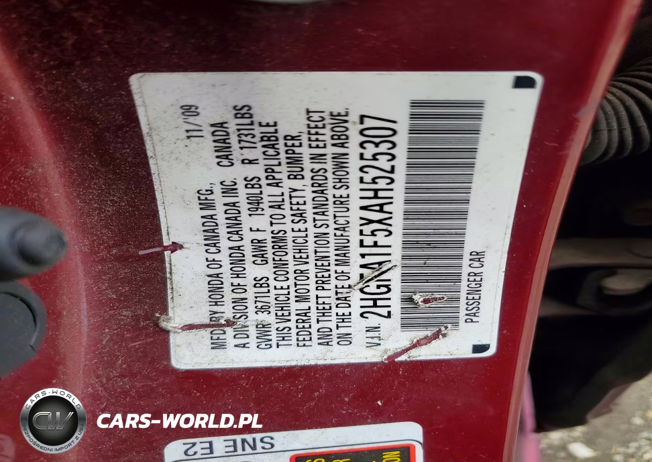 2010 Honda Civic Lx VIN:2HGFA1F5XAH525307 - 12
