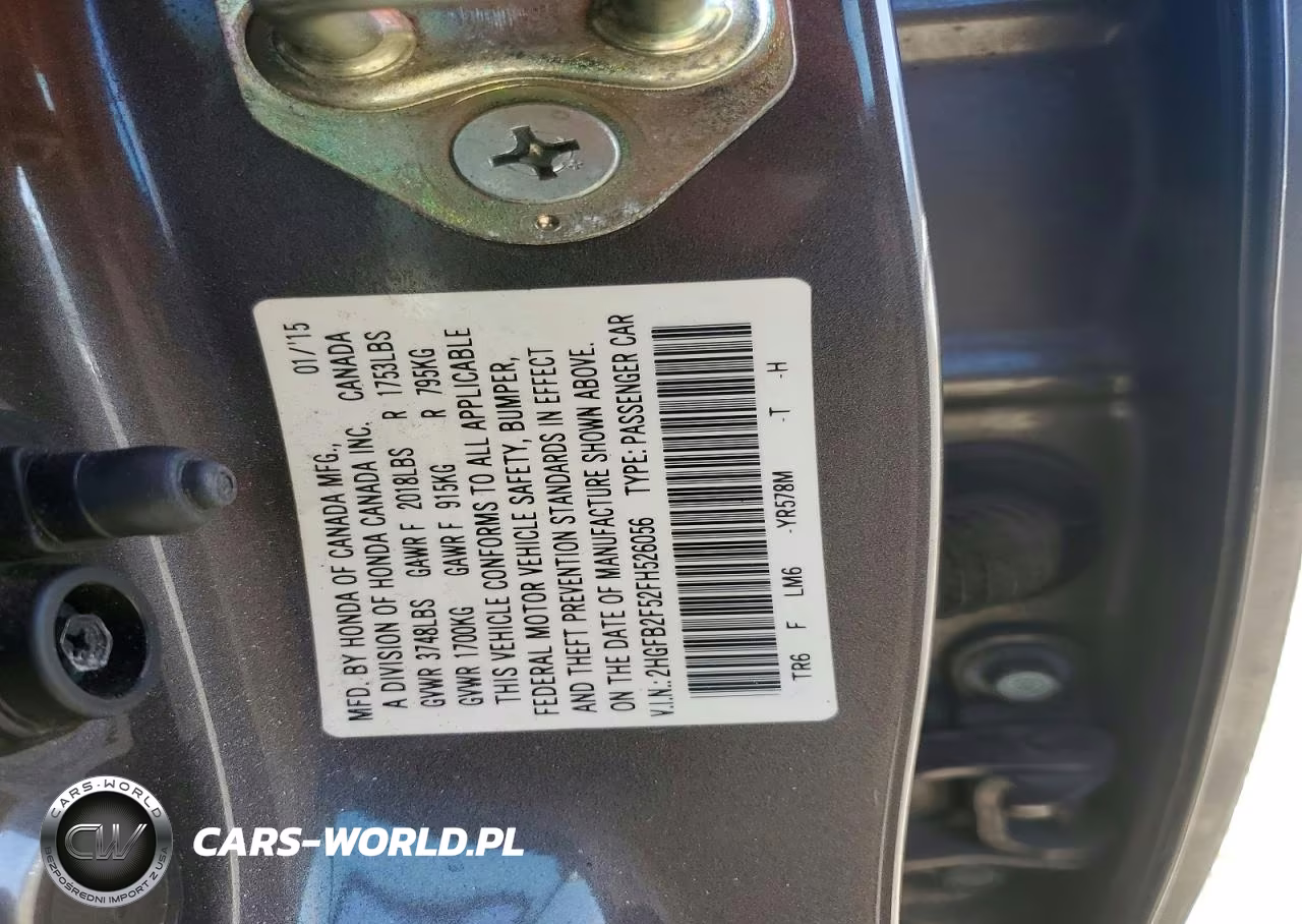 2015 Honda Civic Lx VIN:2HGFB2F52FH526056 - 13