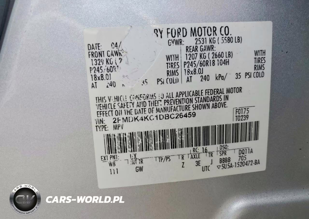 2013 Ford Edge Limited VIN:2FMDK4KC1DBC26459 - 13
