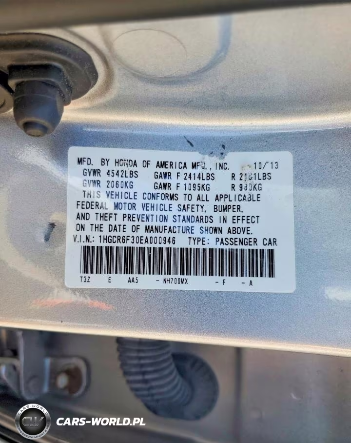 2014 Honda Accord Hybrid VIN:1HGCR6F30EA000946 - 12