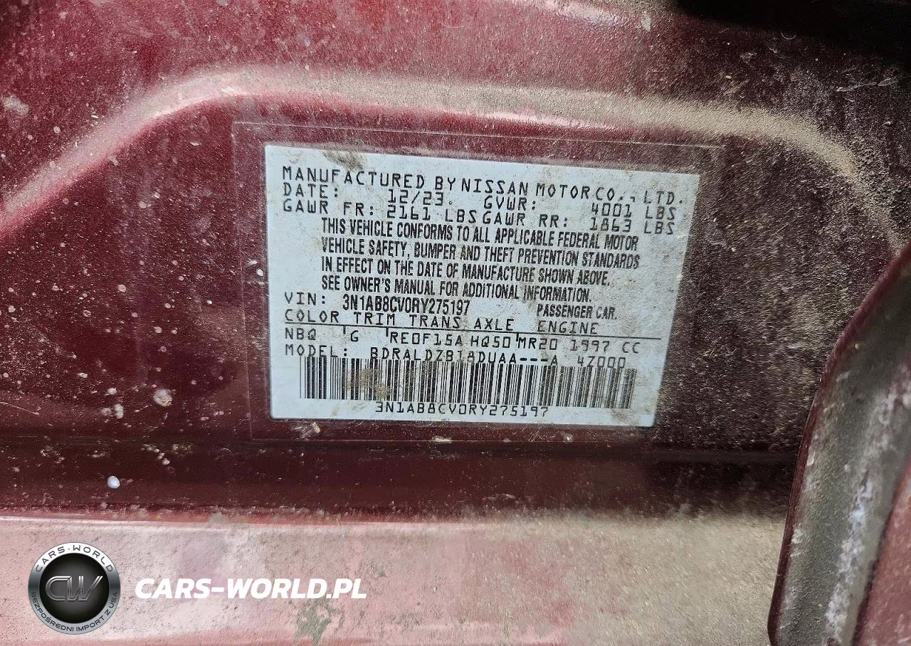 2024 Nissan Sentra Sv VIN:3N1AB8CV0RY275197 - 13