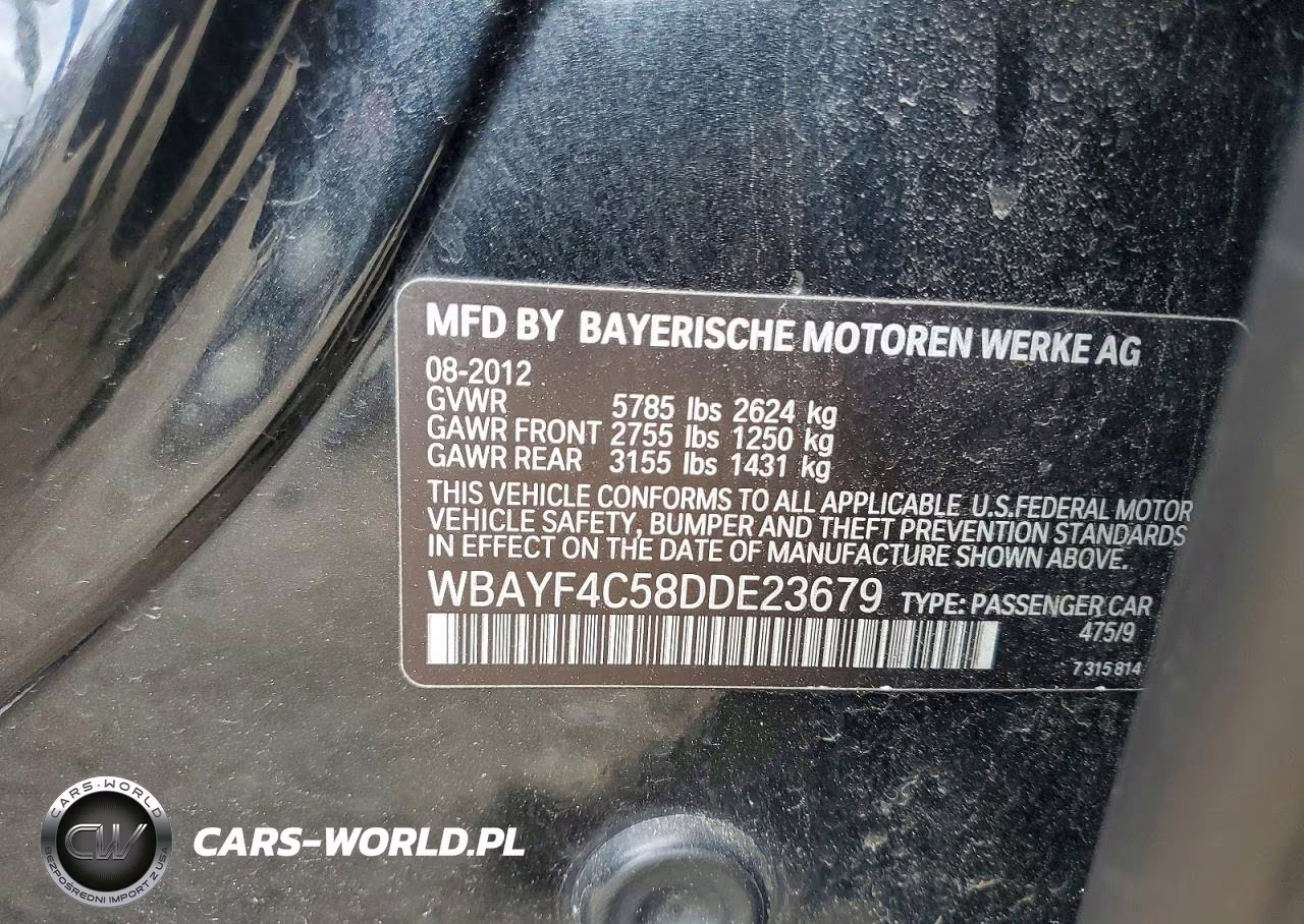 2013 BMW 740 Lxi VIN:WBAYF4C58DDE23679 - 12