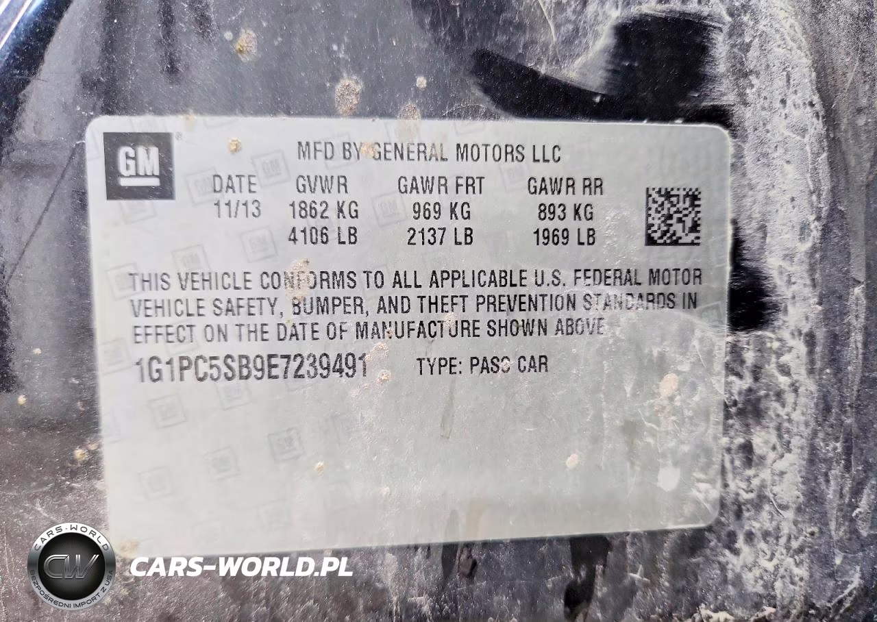 2014 Chevrolet Cruze VIN:1G1PC5SB9E7239491 - 12