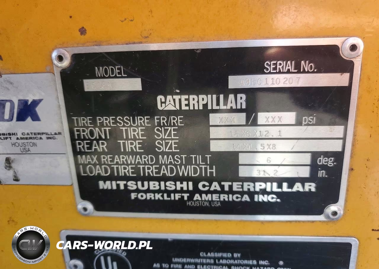 2001 Caterpillar Forklift VIN:A3EC110207 - 10