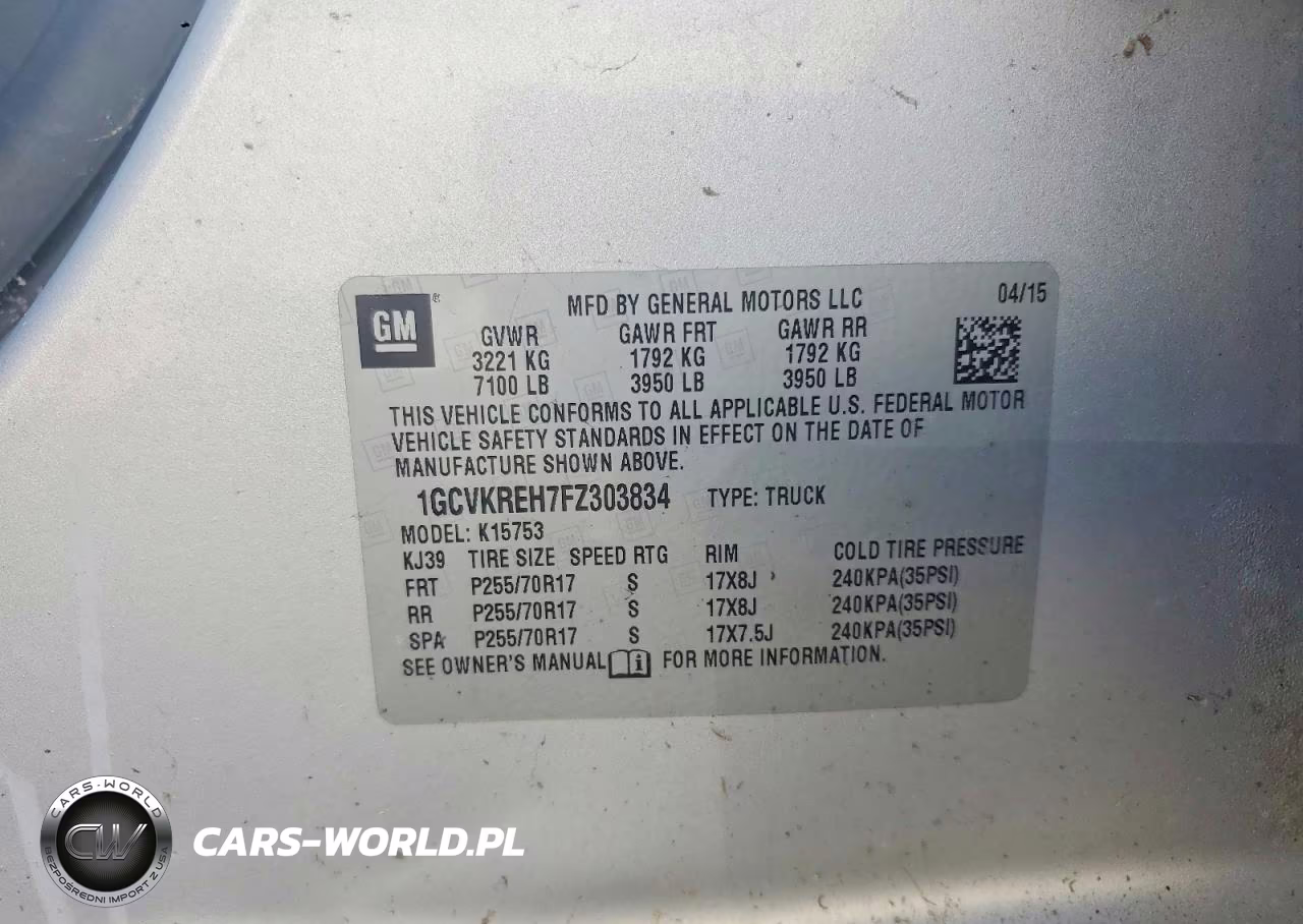 2015 Chevrolet Silverado K1500 Lt VIN:1GCVKREH7FZ303834 - 12