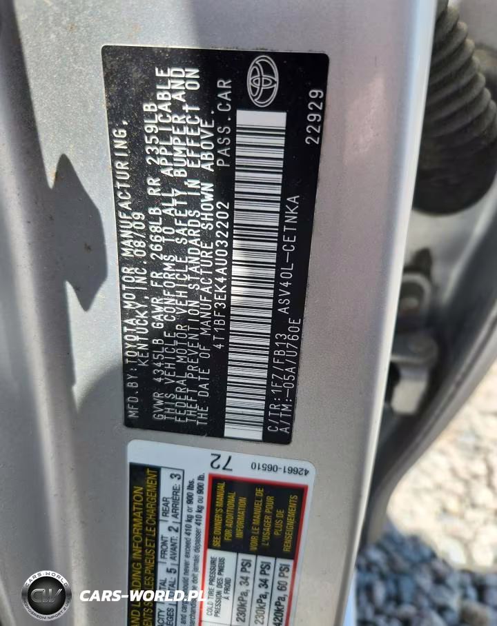 2010 Toyota Camry Le VIN:4T1BF3EK4AU032202 - 13